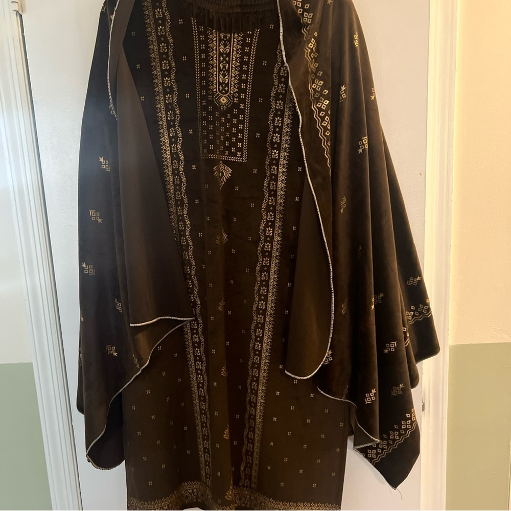 Elegant Brown Embroidered Women Salwar